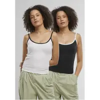 Urban Classics - Contrast Basic 2Pack Mouwloze top - XXL - Zwart/Wit