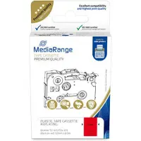 MediaRange Label Tape Cartridge, Replacing Brother TZ-431/TZe-431, 12mm, 8m, Laminated and Permanent Adhesive, Black on Red - 3 stuks