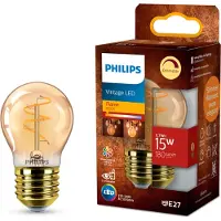 Philips Vintage LED E27 Kogellamp Goud - 15W - Dimbaar Extra warmwit licht