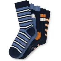 Schiesser Sokken 'Jump' marine / lichtblauw / oranje / wit