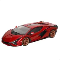 Bburago Lamborghini Sian FKP 37 Rood met koperen velgen 118 Diecast Model Auto 11046 TY-18-11046R