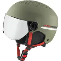 Alpina Skihelm Kids Zupo Visor Q-Lite Olive/Red Matt-51 - 55 cm