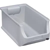 Allit 456224 Transparante opbergkist ProfiPlus Box 4, grijs, gemaakt van PP