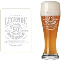 Luxentu Weizenbierglas mit Gravur Legende seit 50 Jahren 0,5 l