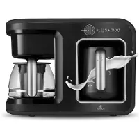 Karaca Hatır Plus Mod 5 in 1 Essential Koffiezetapparaat – Turks Koffieapparaat & Filterkoffie – Zwart/Chroom – 1385W