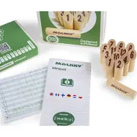 Mölkky Mini – Vang- en Werpspel - Origineel Fins Houten Werpspel In Mini Formaat – Duurzaam Berkenhout – Met Gratis Score-App