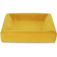 Bia bed royal fluweel hoes voor hondenmand oker -50 60x50x12 cm