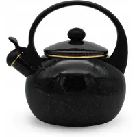 Meyerhoff Black Sky fluitketel 2,2L – Emaille inductie fluitketel – Klassiek design – Zwart