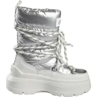 Buffalo Snowboots 'Olympia' zilver / natuurwit