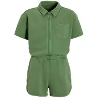 Me & My Monkey playsuit groen Meisjes Katoen Klassieke kraag Effen - maat 134/140