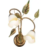 ONLI Wandlamp Miranda, dimbaar, brons / oud-messing, Woon-/ Eetkamer, metaal, Florentijns, Wandlamp