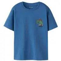 Name it MINI T-shirt blauw Jongens Katoen Ronde hals Printopdruk - maat 86