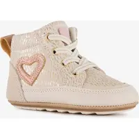 Groot leren babyschoenen beige goud maat 18