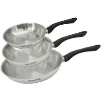 Fackelmann Set 3 pannen 20 24 en 28 cm roestvrij staal Geneva