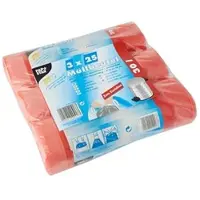 Pap Star Rode Vuilniszakken 30 Liter | 375 Zakken | Trekband | HDPE | 17 My | 55x70 cm - Afvalzakken 30 Liter, Hoge Trekbandzakken, Pedaalemmerzakken 30 Liter, Vuilniszakken Rood