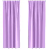 vidaXL Blackout Gordijnen met Ringen 2 pcs Paars 260 x 140 cm