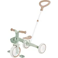 Globber 3in1 Driewieler en oefenfiets - Learning Trike - 12 tot 36 maanden - Gerecycleerd kunststof - Sage groen