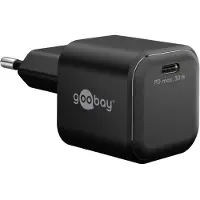 Goobay nano USB lader | USB-C PD | GaN | 30W | zwart