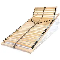 Coemo 7-zone lattenbodem 90 x 200cm Ergo lattenbodem - verstelbaar hoofdbord - beuken frame - 28 latten - bedframe geschikt voor ledikant - geschikt voor alle matrassen