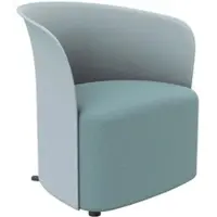 Meet by Paperflow clubfauteuil CROWN, bekleed met schuimrubber, met pootjes, zithoogte 380 mm, B 730 x D 635 x H 690 mm, polypropeen & hardboard, bekleding blauw