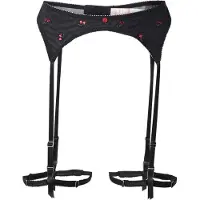 Hunkemoller Jarretels 'Chelsey' rood / zwart