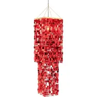 J-Line lampenkap Kandelaar Vierkant - pvc - rood - large