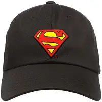 Superman Cap - Metal-Kids - Logo - voor Kinderen - zwart | Maat L