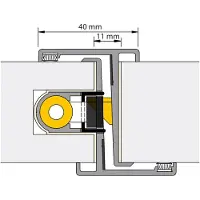 Alprokon Deurnaald 19-1 - 2850mm - DIN LS - Deurdikte 54mm - Slottype 600 U20