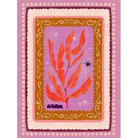 IXXI Bloem - lila, Lena Addink - 60 x 80 cm - Gratis ophangtool - Grote wanddecoratie en posters - Kleurrijk, Fantasierijk, Grafisch Ontwerp, Speels