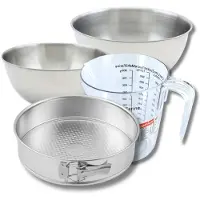 Zenker Bakset met springvorm 26,3 cm, 2 mengkommen, maatbeker en spatel