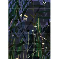 IXXI Green Garden Dark, Lotte Dirks - 100 x 140 cm - Gratis ophangtool - Grote wanddecoratie en posters - Digitale Kunst, Illustraties, Grafisch