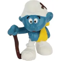 Schleich Smurf met krukken - speelfiguurtje - 6 cm