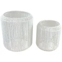 Dijk Natural Collections Lantaarnset 2-delig H30 en H40cm wit wit Papier