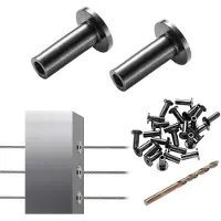 Vevor 101 stuks T316 roestvrijstalen hulzen voor 1/8 inch staaldraadkabelleuning