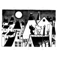IXXI Pim & Pom 6, Fiep Westendorp - 80 x 60 cm - Gratis ophangtool - Grote wanddecoratie en posters - Illustraties, Cartoonesk, Speels, Woonkamer