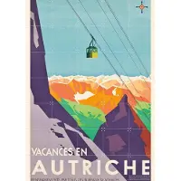 IXXI Austria Poster, Bridgeman Images - 100 x 140 cm - Gratis ophangtool - Grote wanddecoratie en posters - Grafisch Ontwerp, Illustraties, Vintage