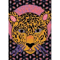 IXXI Jaguar, Sasha Ignatiadou - 100 x 140 cm - Grote wanddecoratie en posters - Speels, Pop art, Kleurrijk, Illustraties, Digitale Kunst, Grafisch