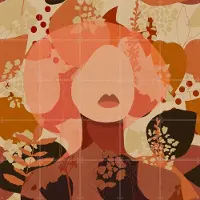 IXXI Autumnal Silhouette, Dina Dankers & Various - 100 x 100 cm - Gratis ophangtool - Grote wanddecoratie en posters - Illustraties, Abstract