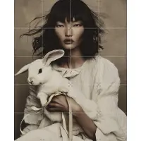 IXXI Zaya, STUDIO HANNAH LEMHOLT - 80 x 100 cm - Grote wanddecoratie en posters - Fotografie, Realisme, Slaapkamer, Woonkamer, Mensen, Dieren, Mode