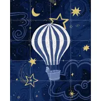 IXXI Milky Way, Anouk van Cleef - 80 x 100 cm - Gratis ophangtool - Grote wanddecoratie en posters - Speels, Illustraties, Woonkamer, Kinderkamer