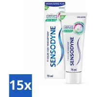 Sensodyne 15 x - Tandpasta - Complete Protection + Fresh Breath - Frisse Adem - 75 ml - Gevoelige Tanden - Frisse Adem - Tandpasta - Mondverzorging - Gevoelige Tanden Beschermen