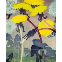 IXXI Dandelions, Mabel Royds & British Museum - 80 x 100 cm - Grote wanddecoratie en posters - Vintage, Naturalisme, Houtsnede, Illustraties