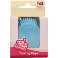 Funcakes Baking Cups - Lichtblauw - 48 Stuks - Cupcake Vormpjes Papier