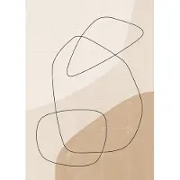 IXXI Graphic Shapes & Lines, Elena Ristova & Various - 100 x 140 cm - Gratis ophangtool - Grote wanddecoratie en posters - Minimalisme, Line art