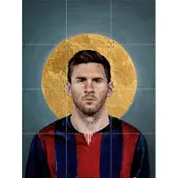 IXXI Lionel Messi FCB, David Diehl - 60 x 80 cm - Gratis ophangtool - Grote wanddecoratie en posters - Olieverf, Grafisch Ontwerp, Illustraties