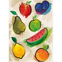 IXXI Fruits, Markus Laible - 100 x 140 cm - Gratis ophangtool - Grote wanddecoratie en posters - Speels, Pop art, Illustraties, Gemengde Technieken