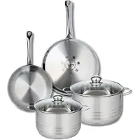Elo Set van 2 Koekenpannen 24 en 28 cm en 2 kookpotten 20 en 24 cm Elo Profi Brillant