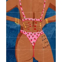IXXI My Ass My Rules, Raissa Oltmanns - 80 x 100 cm - Grote wanddecoratie en posters - Cartoonesk, Illustraties, Grafisch Ontwerp, Digitale Kunst
