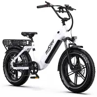 ONESPORT – Elektrische Fiets met 864Wh Uitneembare Accu – Max.100 km Bereik – 20×4 Inch Banden – Shimano 7 Versnellingen & Hydraulische Schijfremmen – Aluminium Frame – Wit