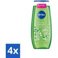 Nivea – Douchegel – Fruity Delight – 250 ml - Voordeelverpakking - 4 stuks